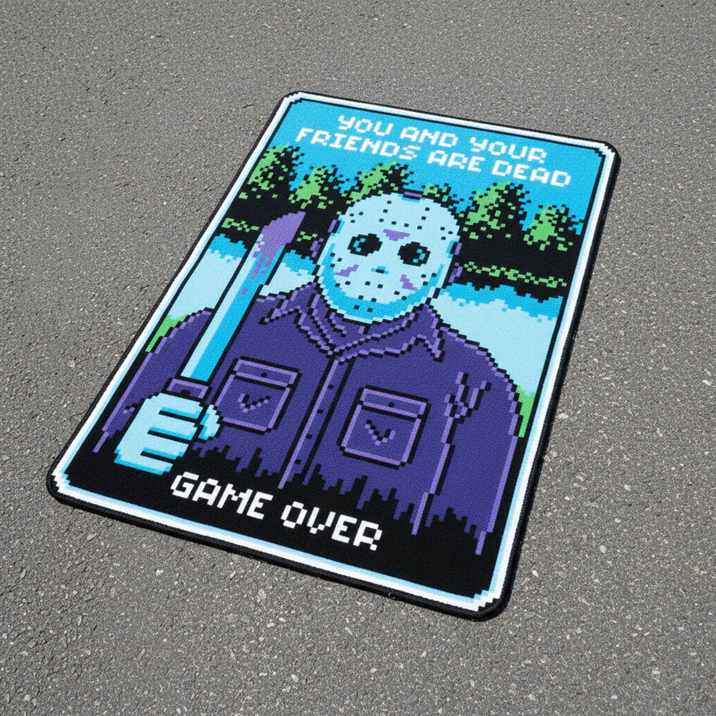 FRIDAY THE 13TH GAME OVER RUG