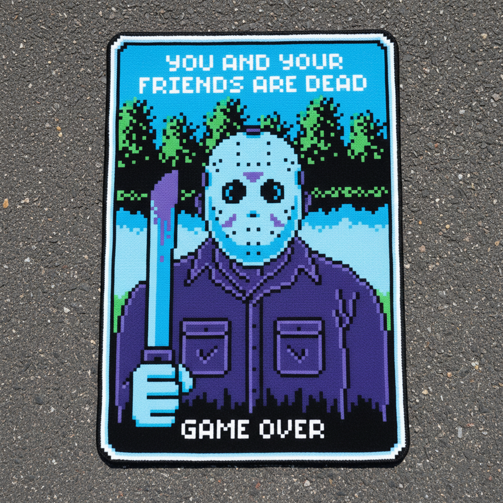 FRIDAY THE 13TH GAME OVER RUG